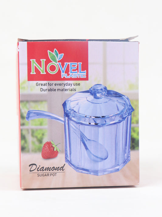 Novel Diamond Transparent Sugar Pot Multicolor