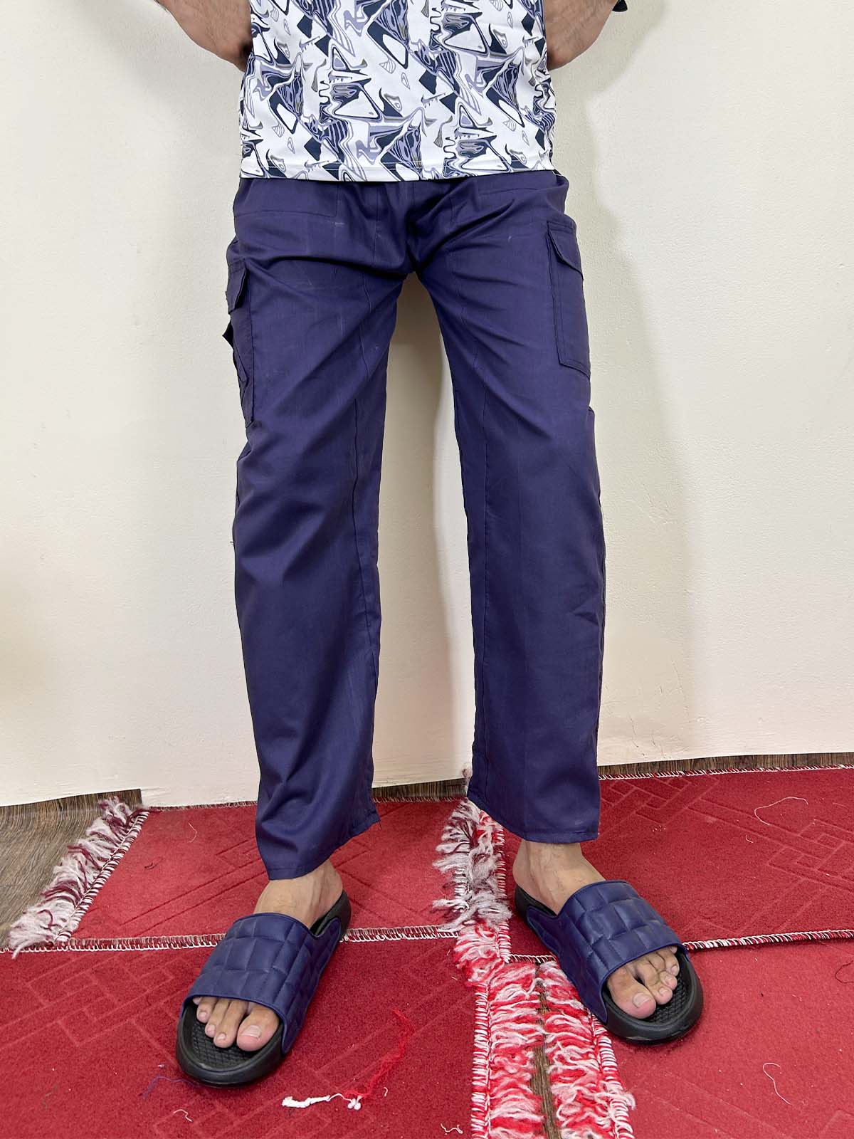 Purple Cotton Trouser For Men HG MT205