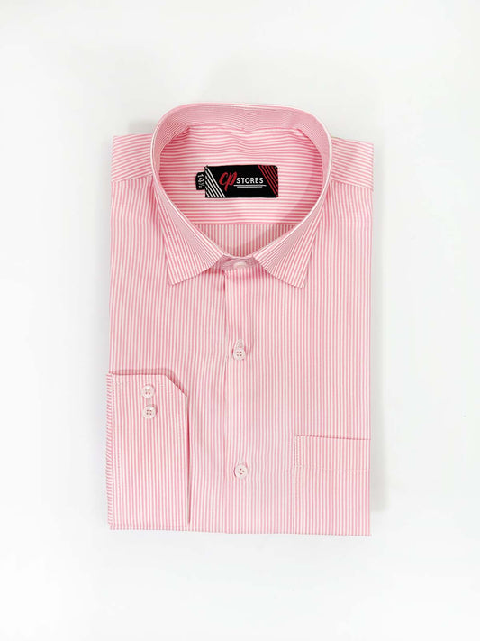 Pink Lines Formal Dress Shirt For Men MFS408
