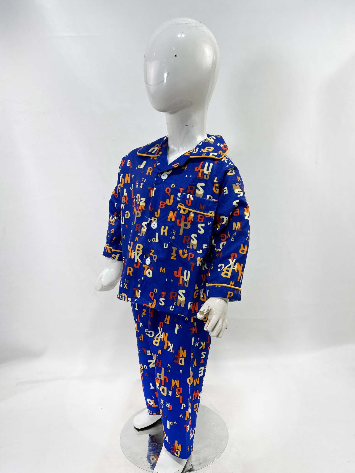 1Yrs - 5Yrs Blue Cotton Night Suit For Kids NG BNS23