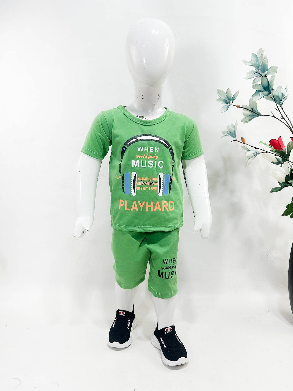 1Yr - 4Yrs Music Green Suit For Kids RG BS643