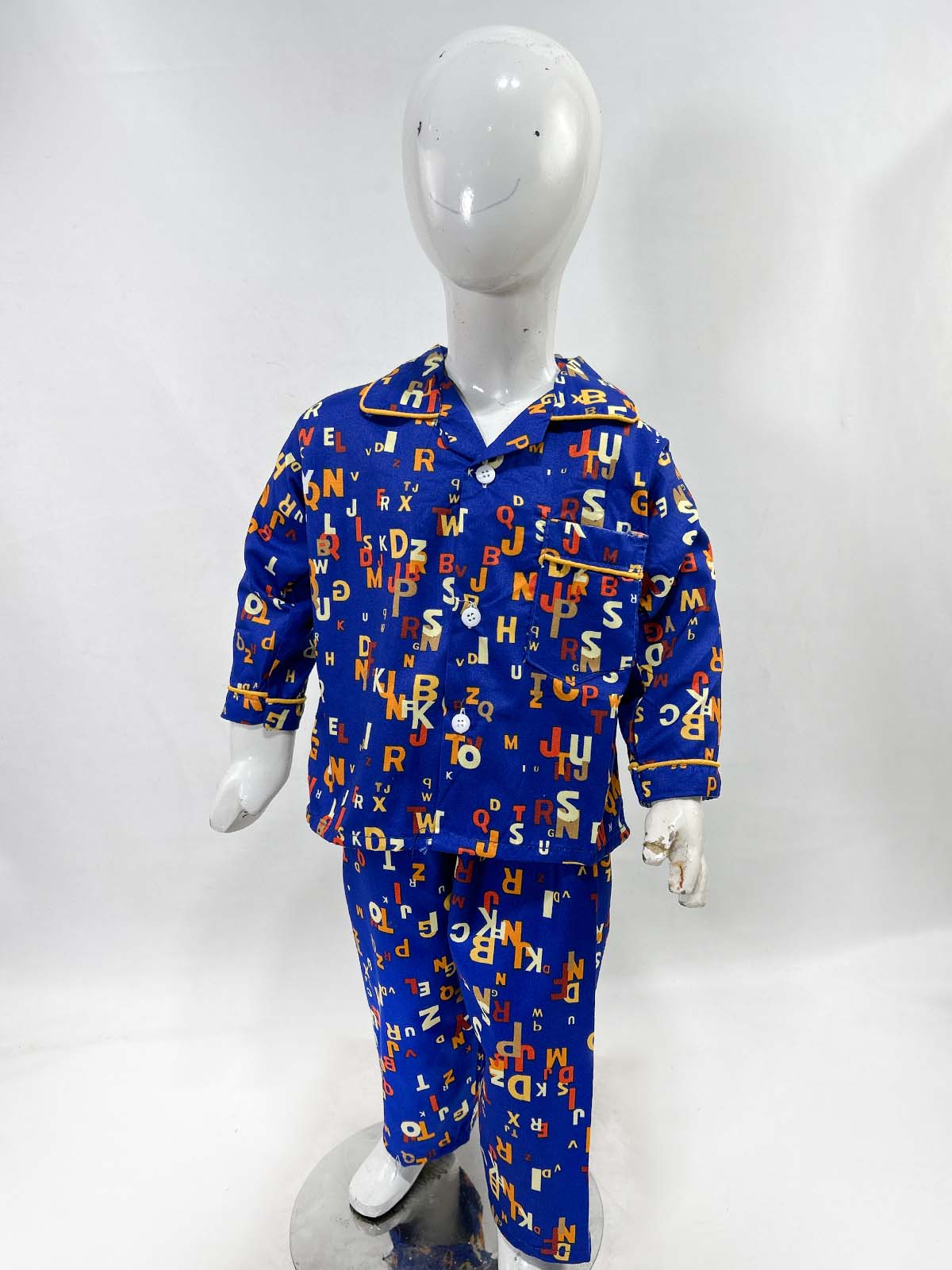 1Yrs - 5Yrs Blue Cotton Night Suit For Kids NG BNS23