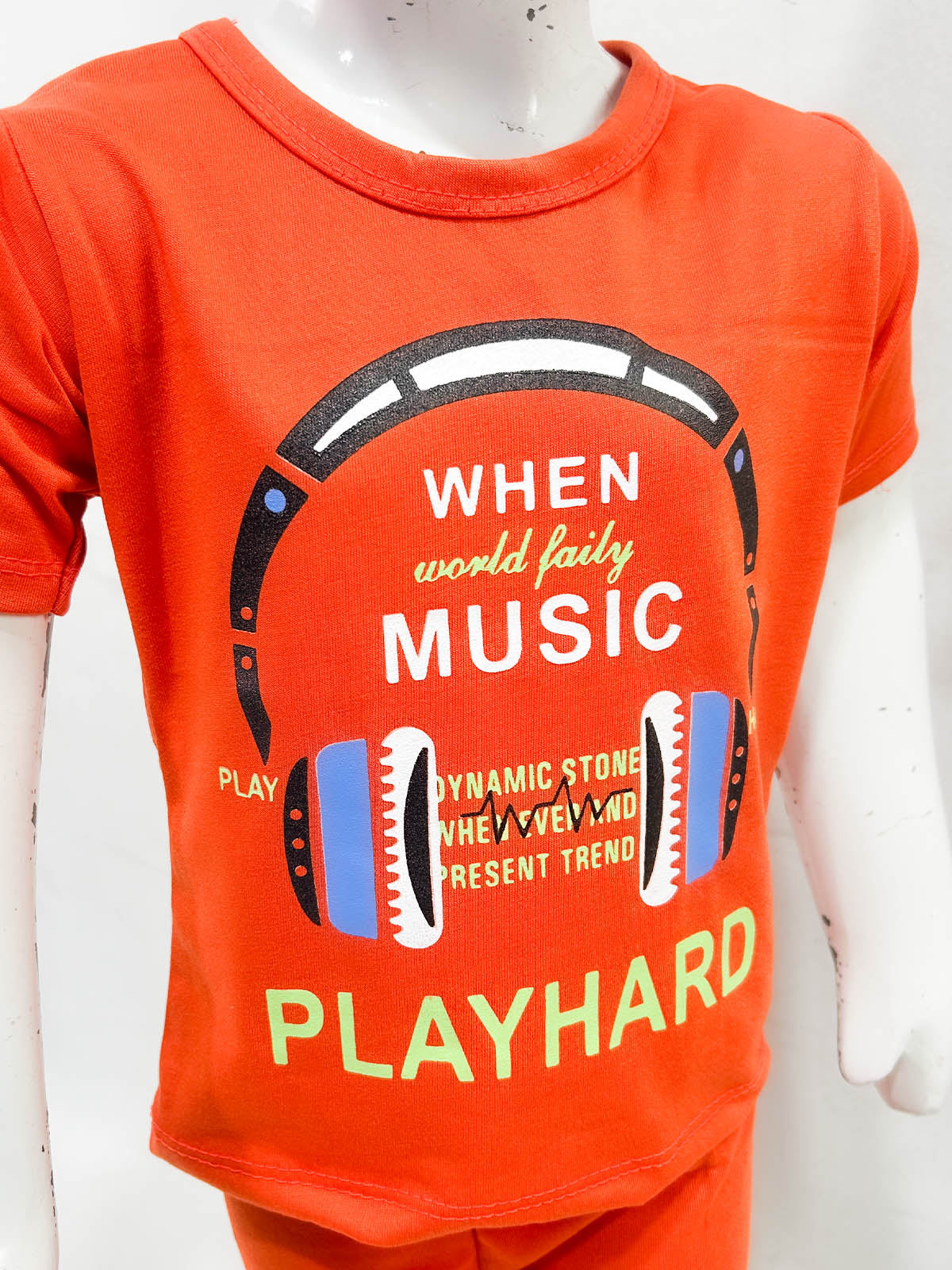 1Yr - 4Yrs Music Orange Suit For Kids RG BS644