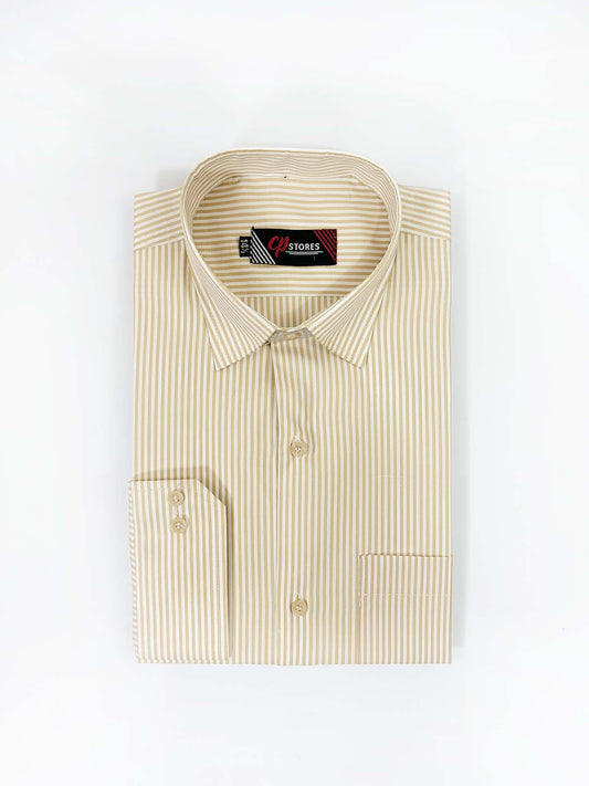 Yellow Lines Formal Dress Shirt For Men MFS409