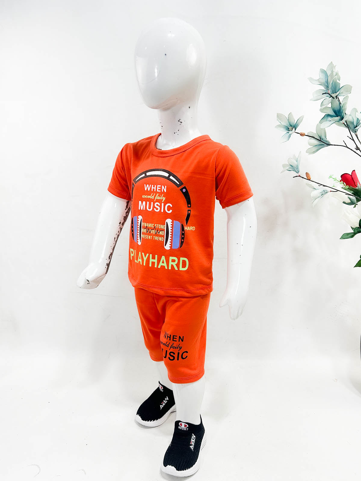 1Yr - 4Yrs Music Orange Suit For Kids RG BS644