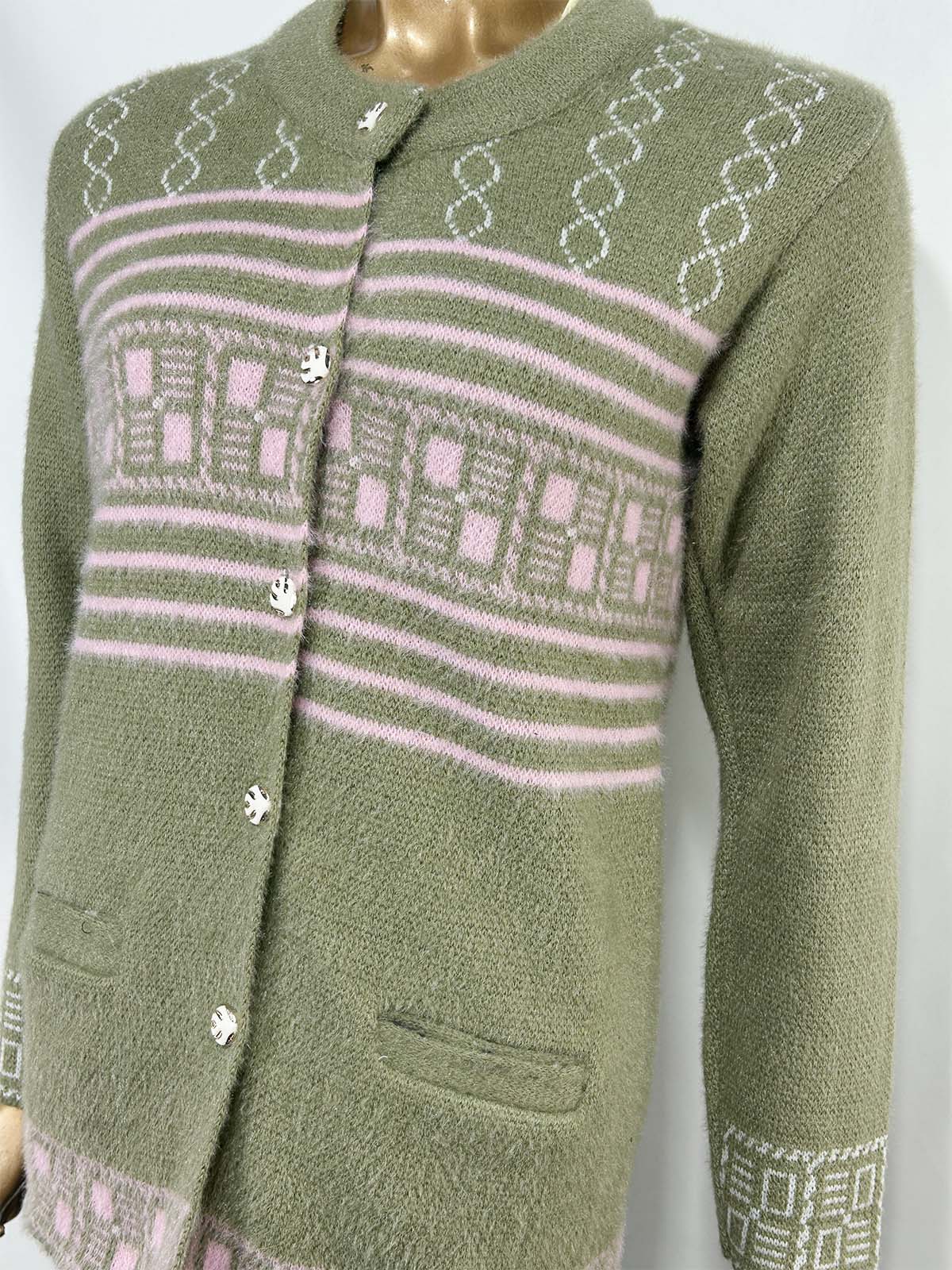 Green Rabbit Wool Full Sleeves Sweater For Women WSW84