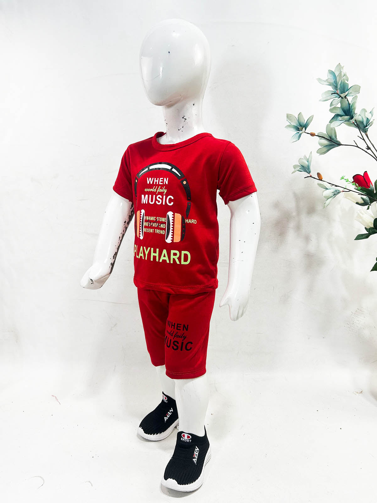 1Yr - 4Yrs Music Red Suit For Kids RG BS646
