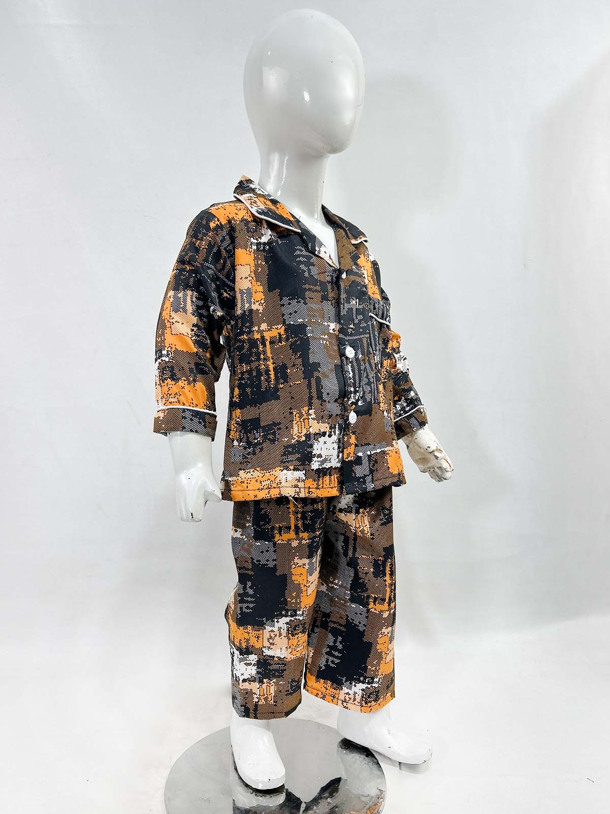 1Yrs - 5Yrs Orange Cotton Night Suit For Kids NG BNS27