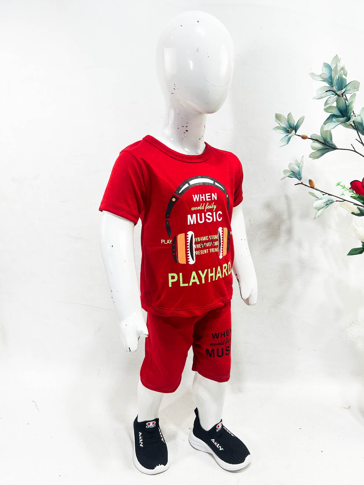 1Yr - 4Yrs Music Red Suit For Kids RG BS646