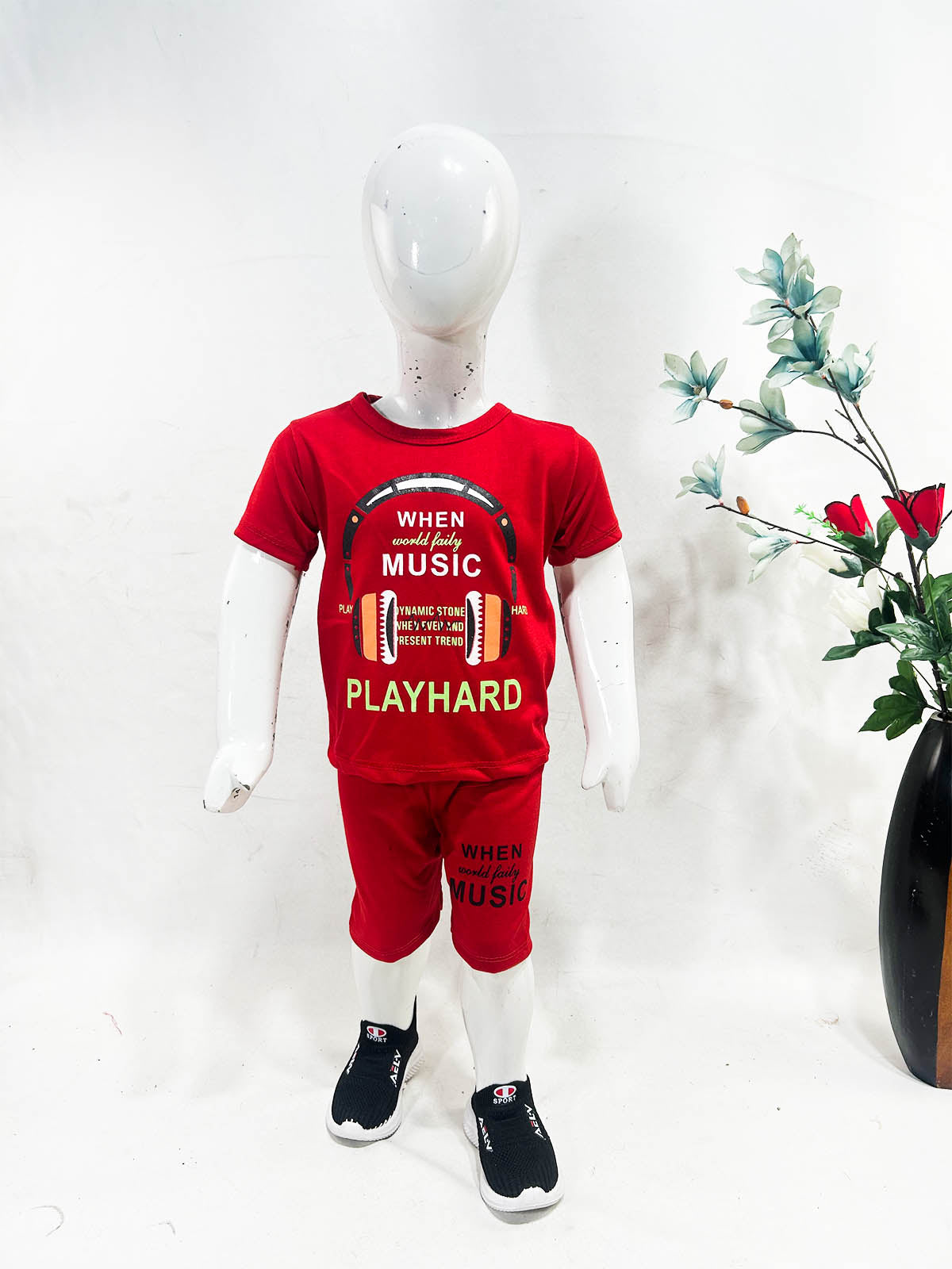 1Yr - 4Yrs Music Red Suit For Kids RG BS646