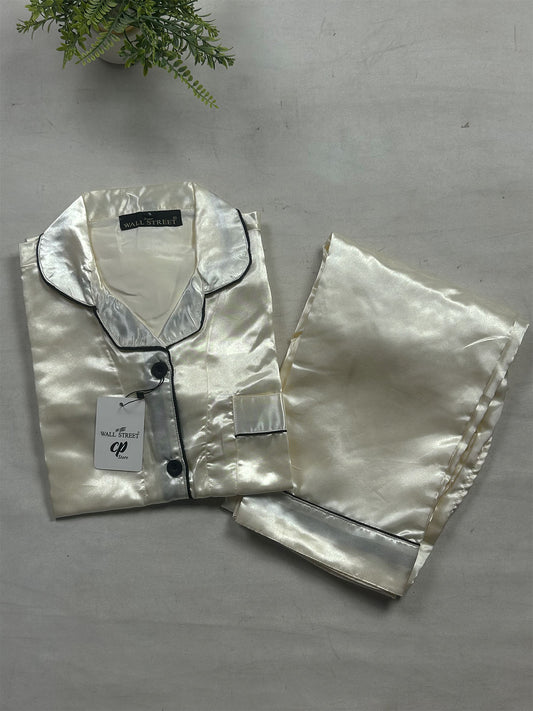 Lemon Grass Silk Night Suit For Womens/Girls WNS64
