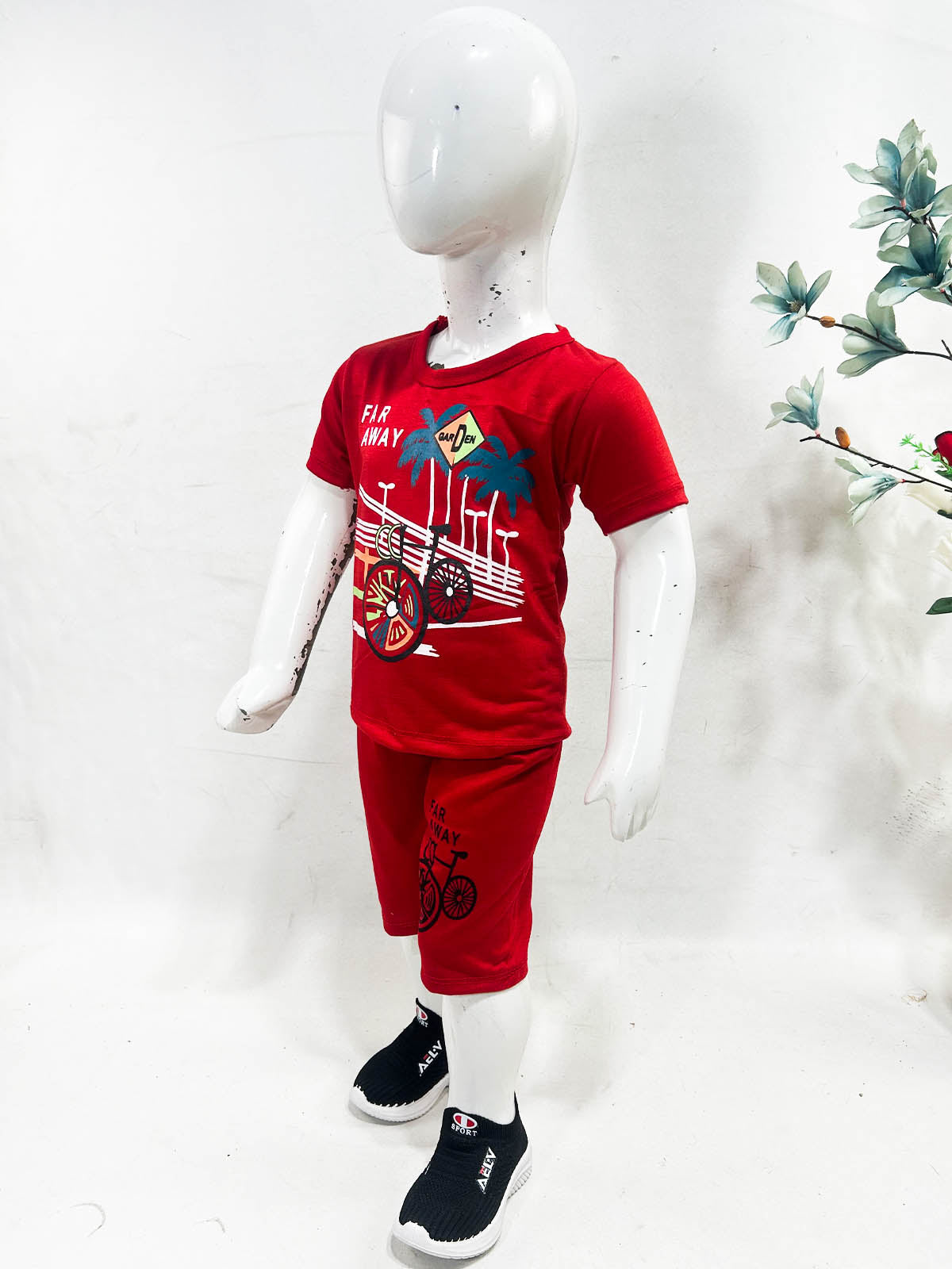 1Yr - 4Yrs Cycle Red Suit For Kids RG BS647