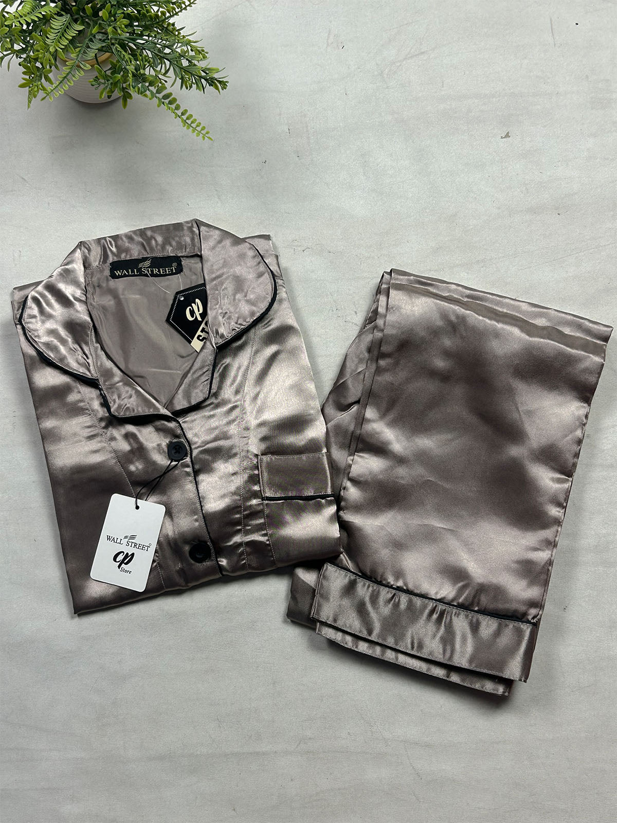 Star Dust Silk Night Suit For Womens/Girls WNS63