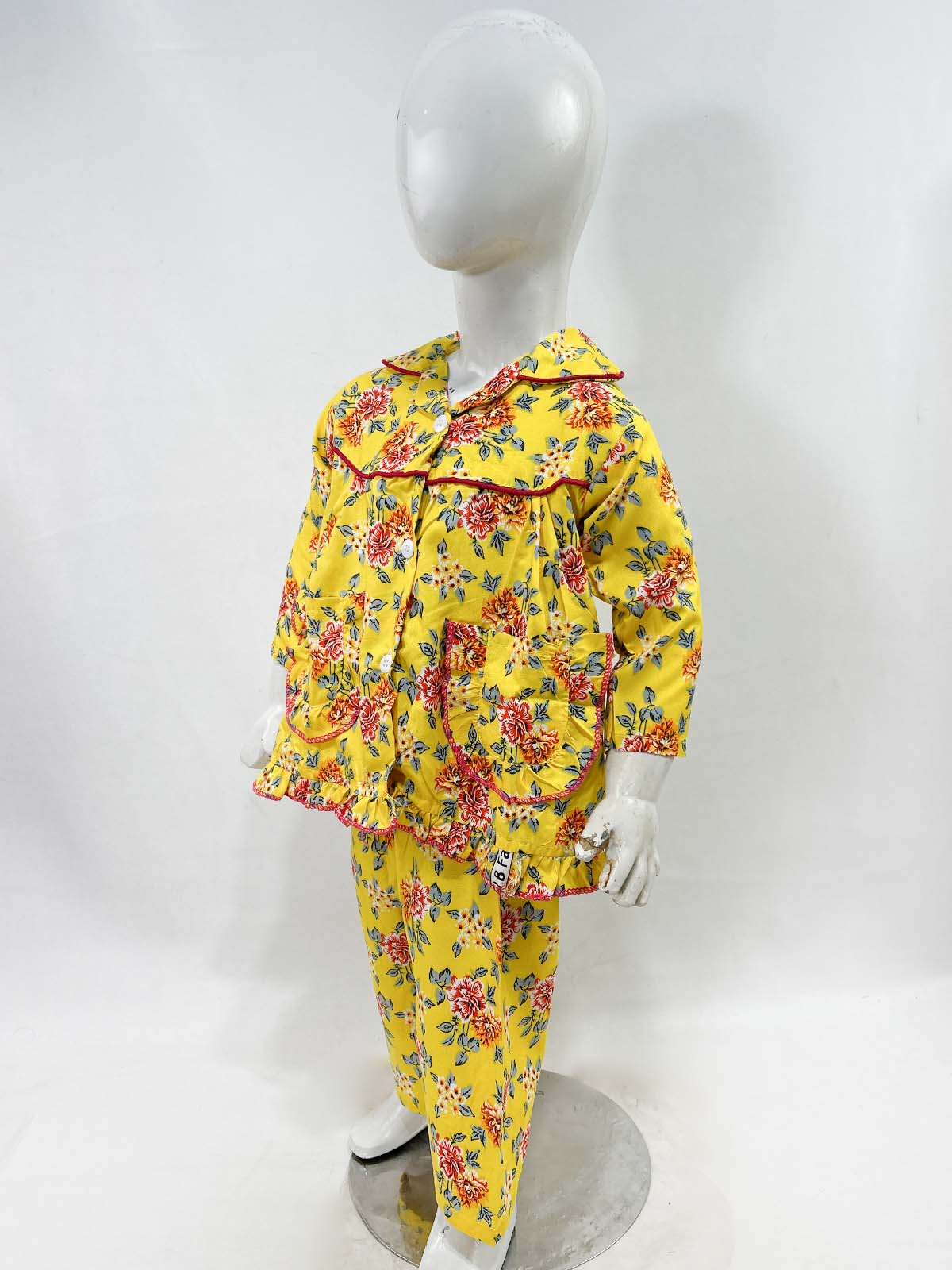 1Yrs - 5Yrs Yellow Cotton Night Suit For Girls NG GNS20