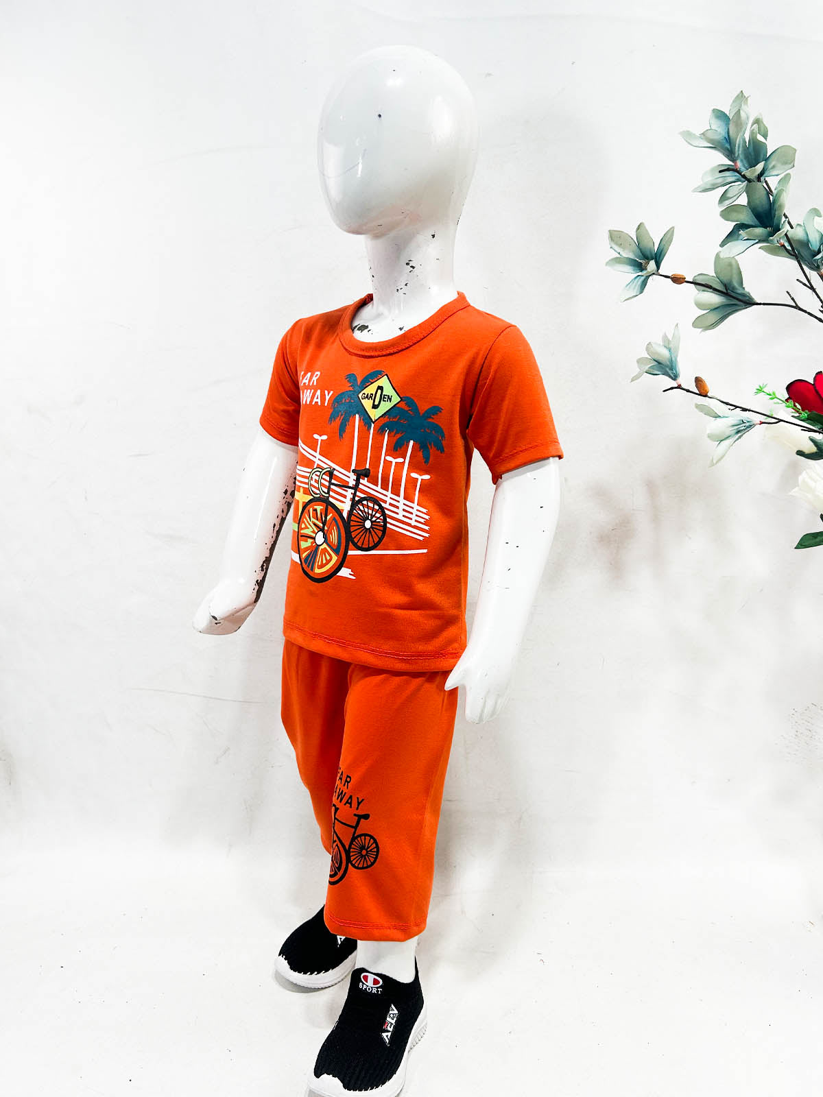 1Yr - 4Yrs Cycle Orange Suit For Kids RG BS648