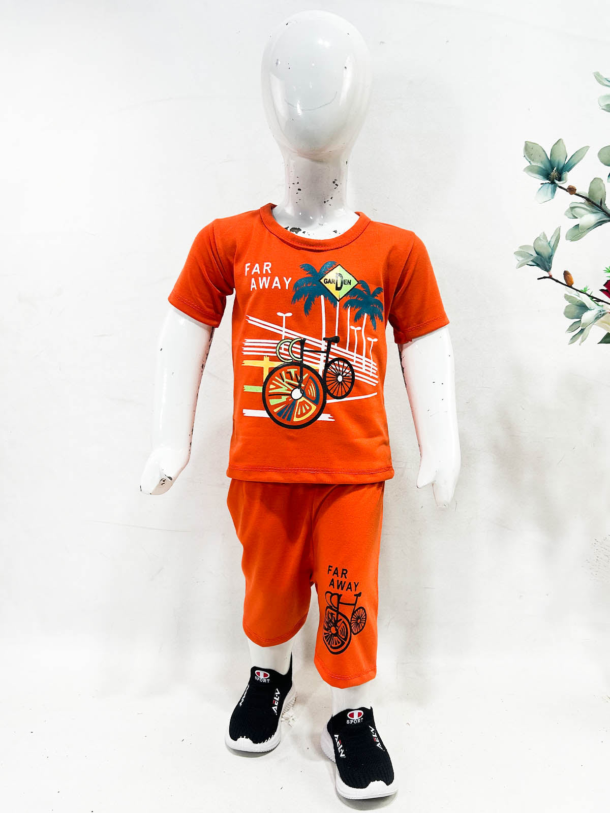 1Yr - 4Yrs Cycle Orange Suit For Kids RG BS648