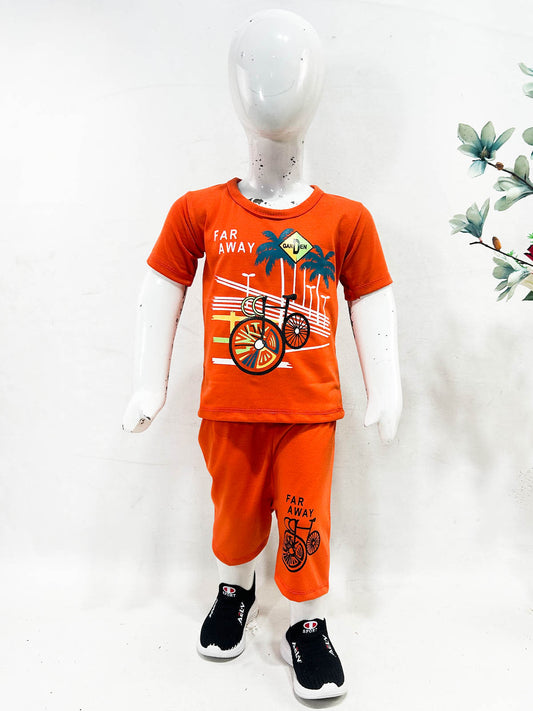 1Yr - 4Yrs Cycle Orange Suit For Kids RG BS648