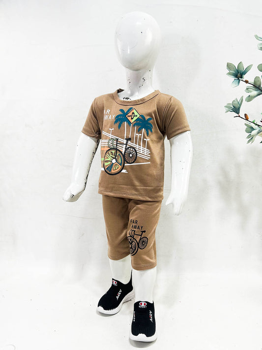 1Yr - 4Yrs Cycle Brown Suit For Kids RG BS649