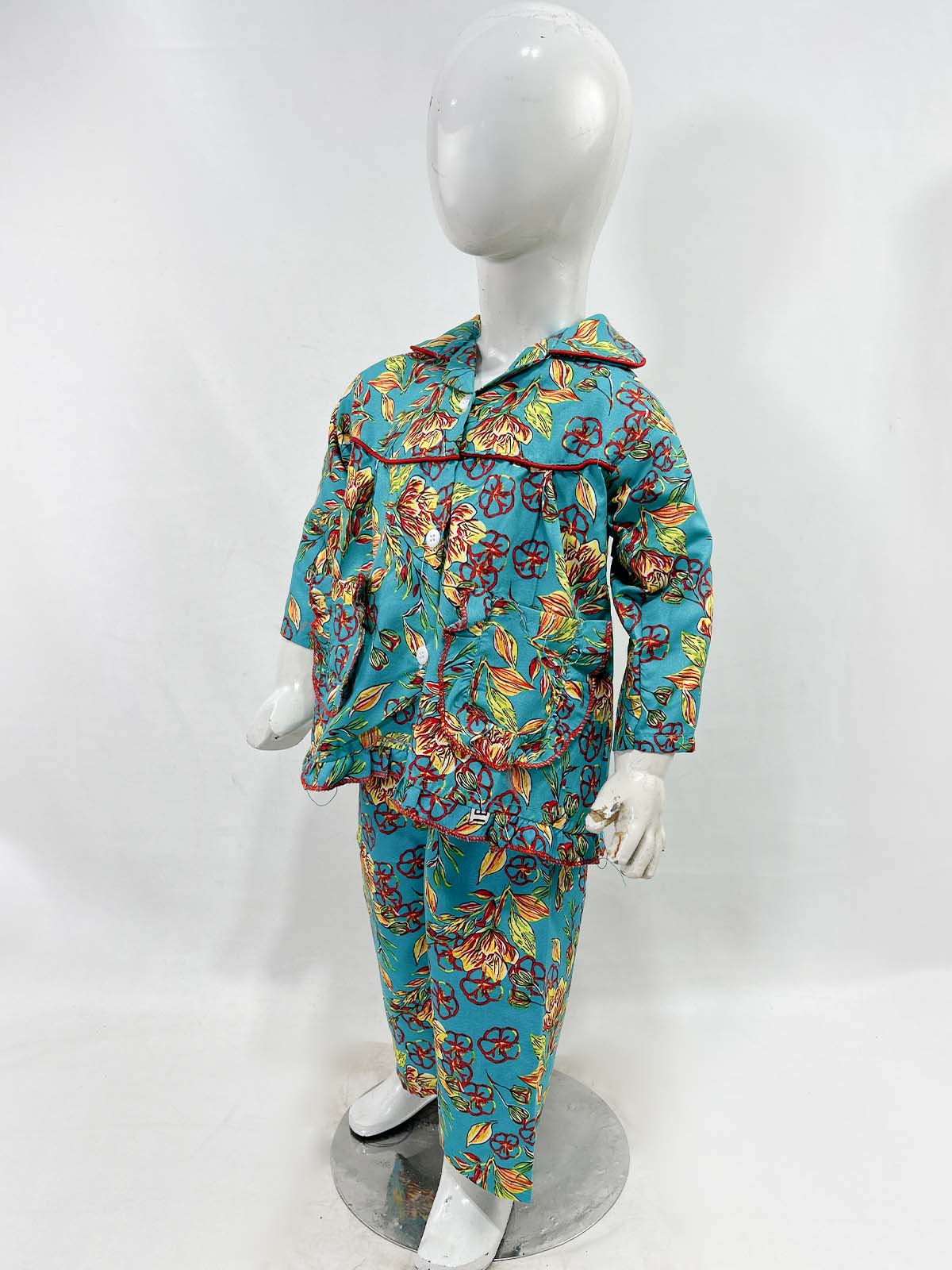 1Yrs - 5Yrs Green Cotton Night Suit For Girls NG GNS23