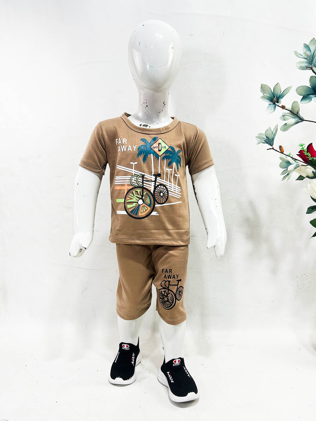 1Yr - 4Yrs Cycle Brown Suit For Kids RG BS649