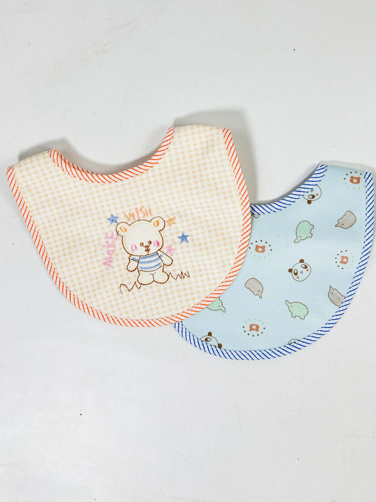 D24 Pack Of 2 Soft and Absorbent Bibs for Newborn NBC30