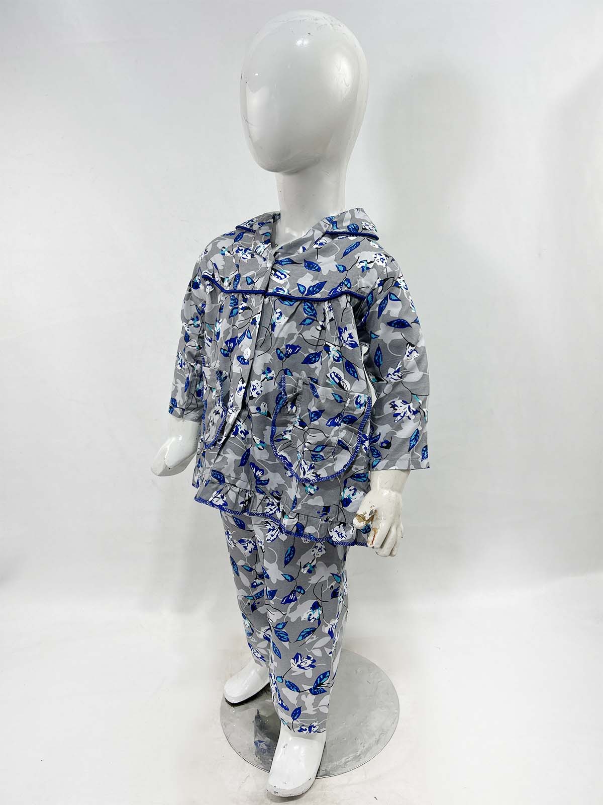 1Yrs - 5Yrs Blue Cotton Night Suit For Girls NG GNS26