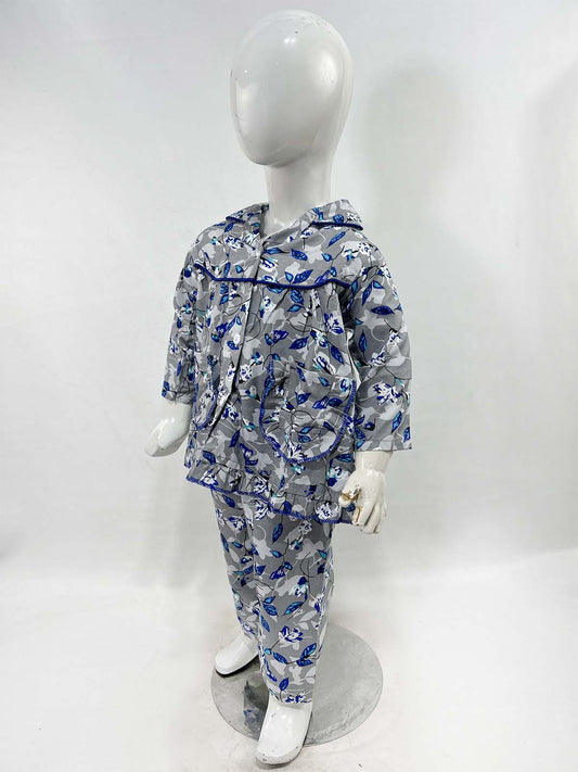 1Yrs - 5Yrs Blue Cotton Night Suit For Girls NG GNS26