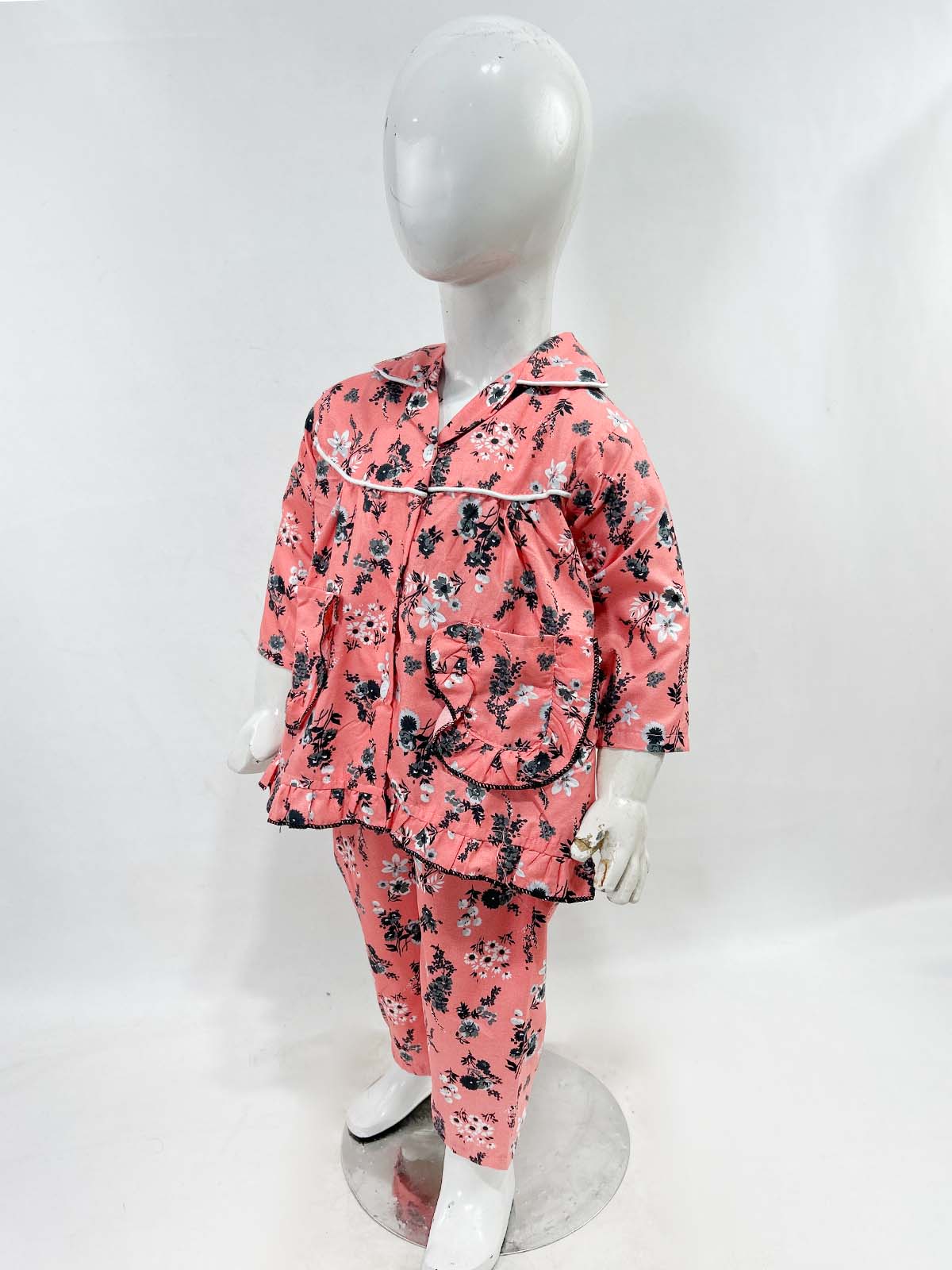 1Yrs - 5Yrs Pink Cotton Night Suit For Girls NG GNS27