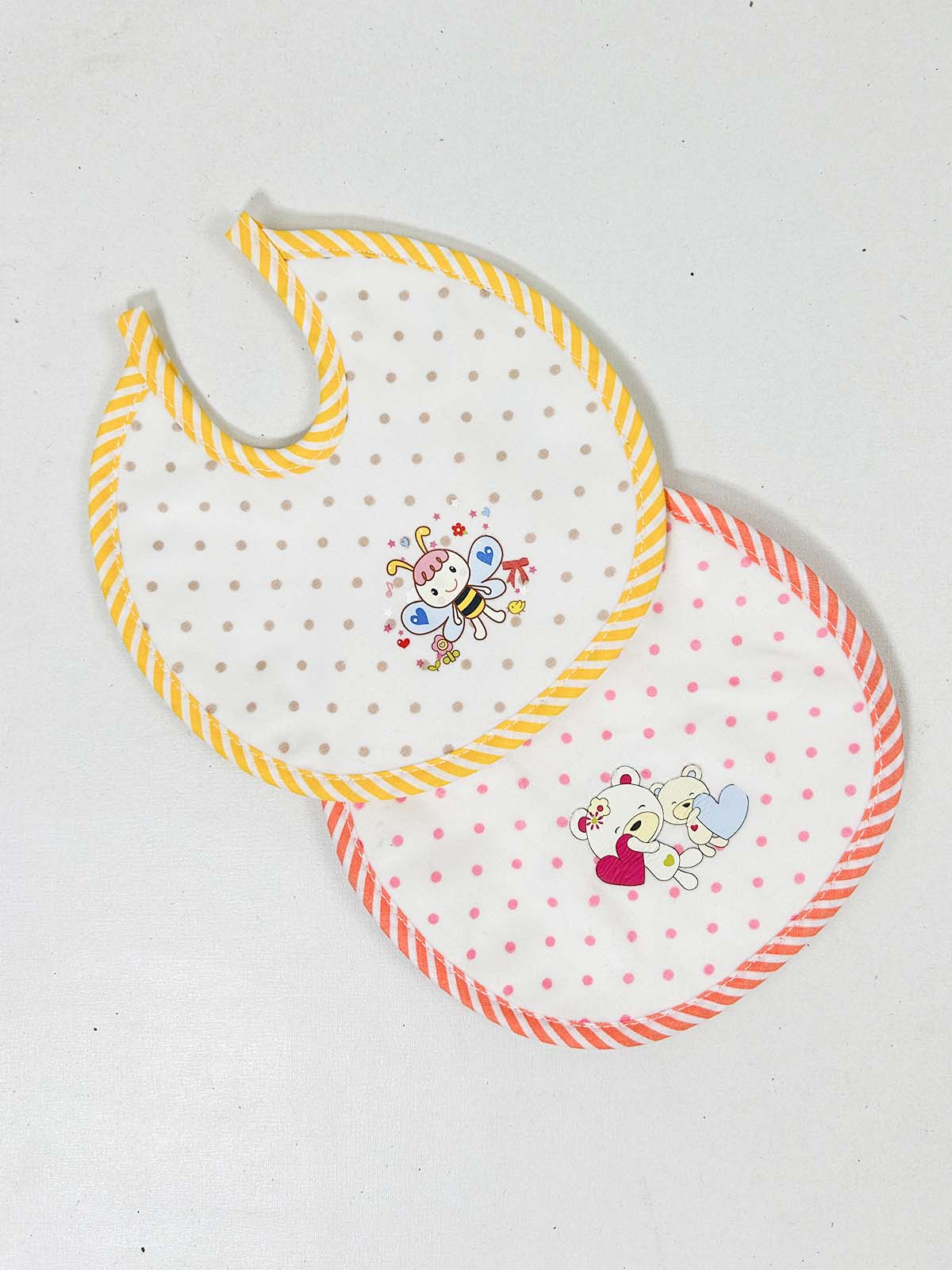 D22 Pack Of 2 Soft and Absorbent Bibs for Newborn NBC37