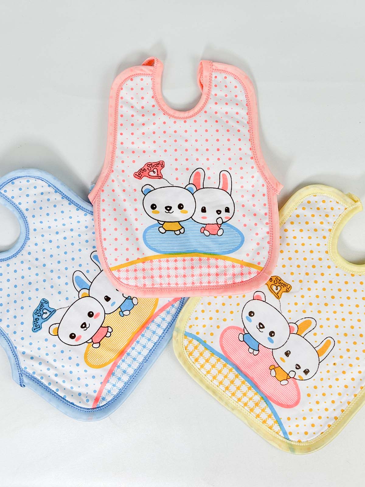 D23 Pack Of 3 Soft and Absorbent Bibs for Newborn NBC41