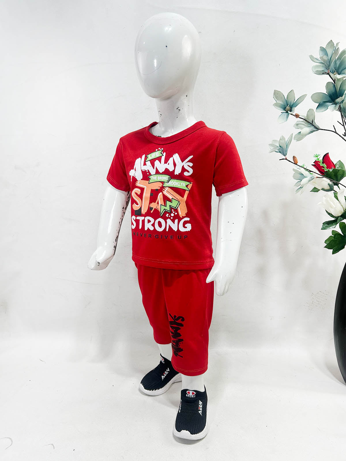 1Yr - 4Yrs Strong Red Suit For Kids RG BS657