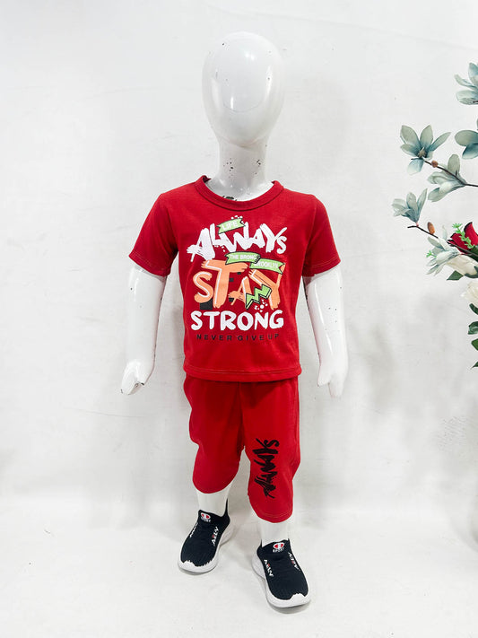 1Yr - 4Yrs Strong Red Suit For Kids RG BS657