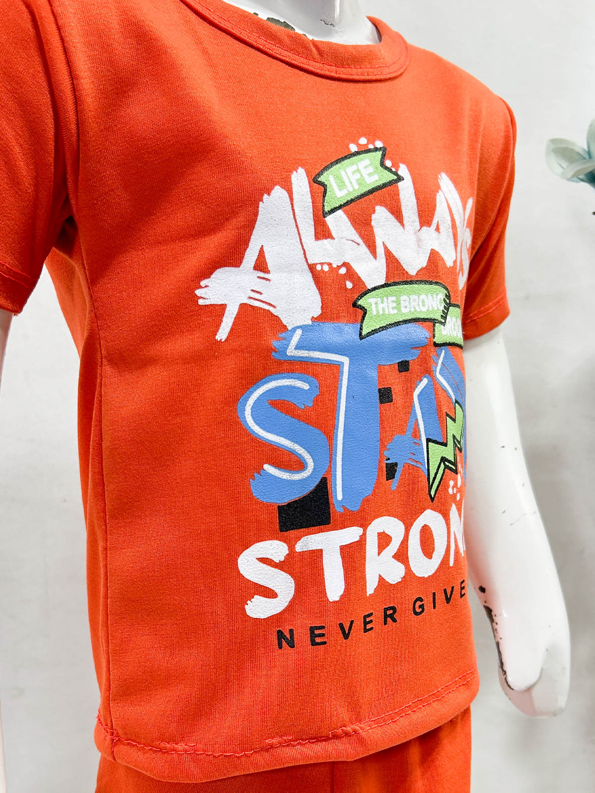 1Yr - 4Yrs Strong Orange Suit For Kids RG BS659