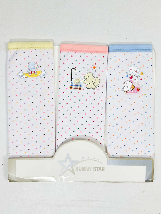 D4 Pack Of 3 Face Towels/Napkins For Newborn NBC21