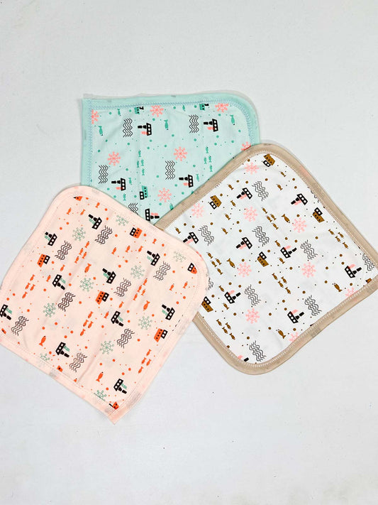 D3 Pack Of 3 Face Towels/Napkins For Newborn NBC23