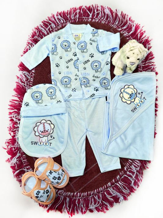 0Mth - 3Mth Sweet Lion 5Pcs Gift Set For Newborn HG NBGS234