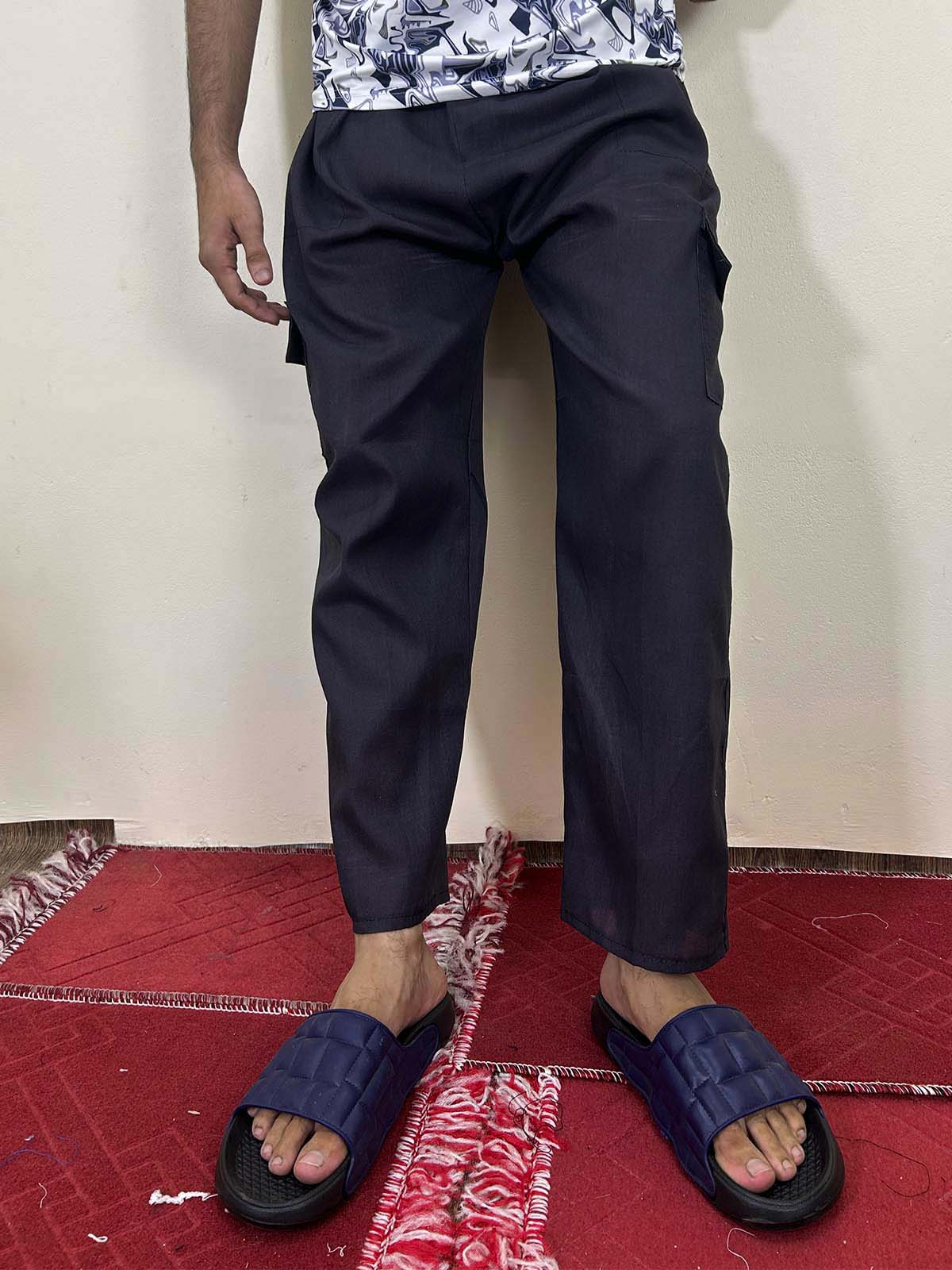 Black Cotton Trouser For Men HG MT206
