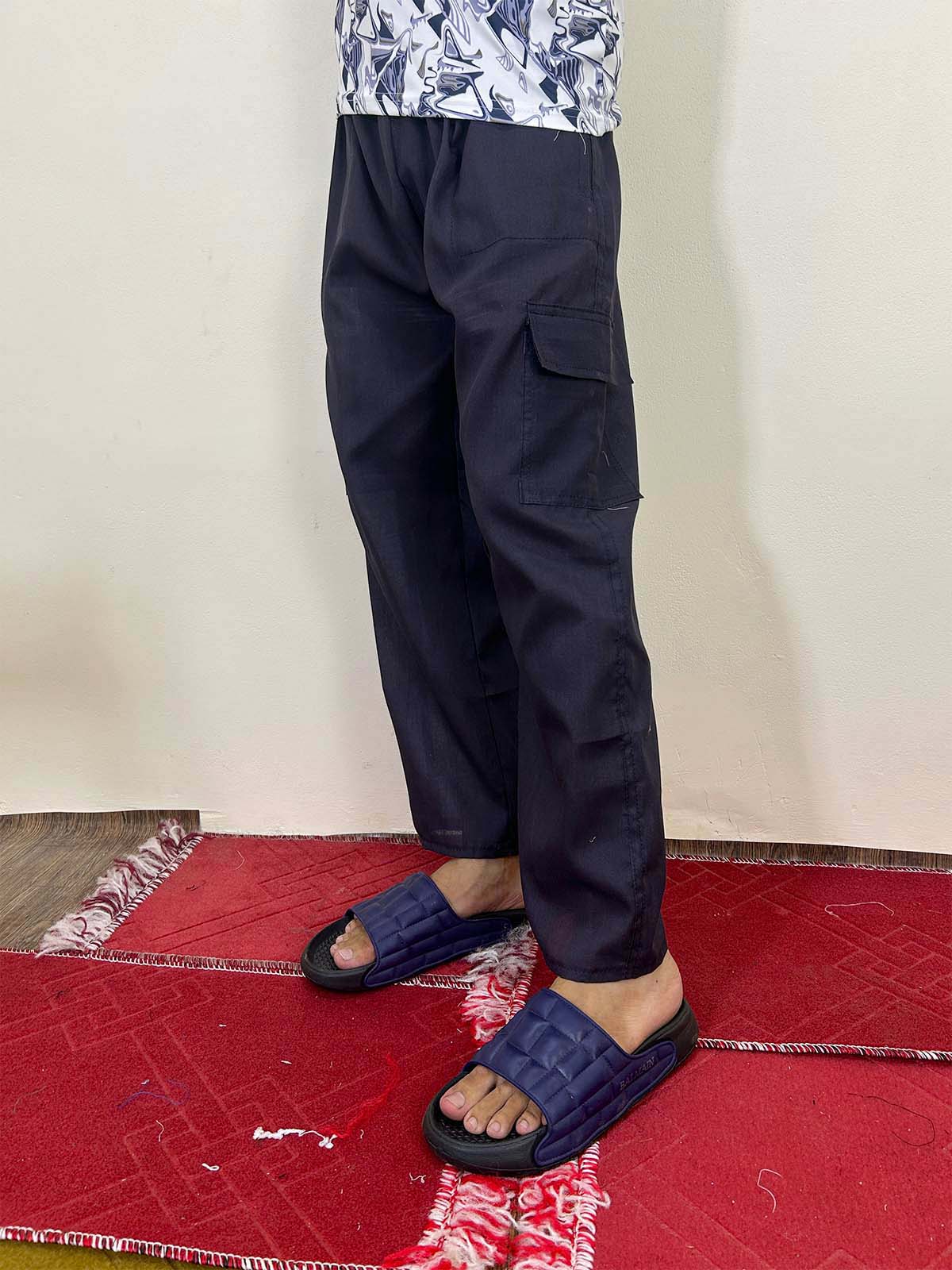 Black Cotton Trouser For Men HG MT206