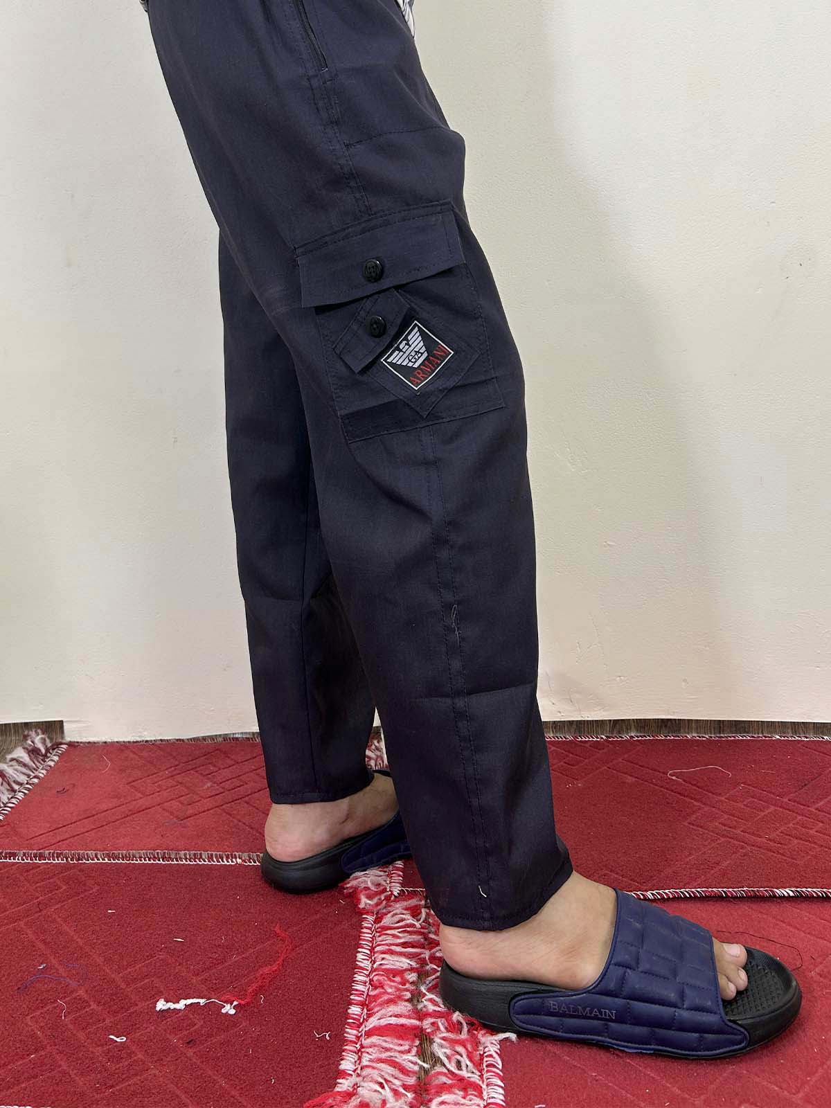 Black Cotton Trouser For Men HG MT206