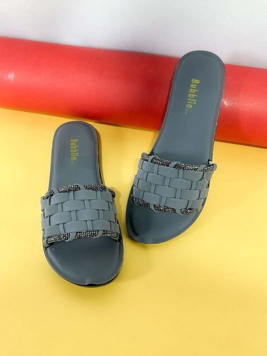 Grey Casual Slipper for Women WS56