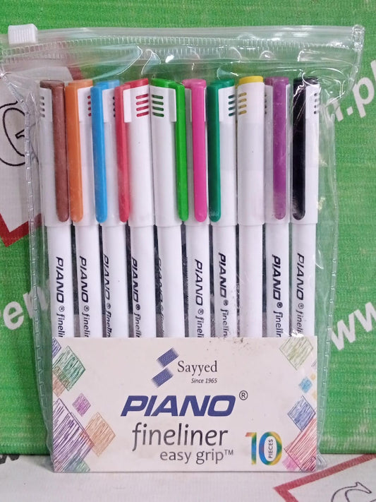 Pack Of 10 Piano Pointer Fineliner Easy Grip