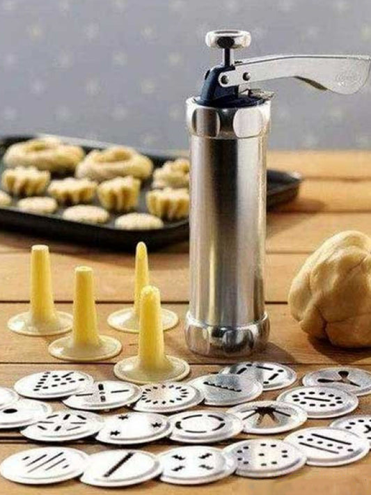 2 In 1 Biscuit Maker And Piping Gun (10 Disc)