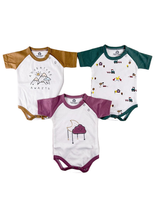 0Mth - 9Mth Pack of 3 Romper For Newborn ZC NBR81