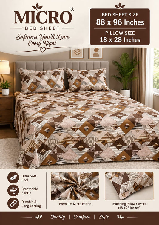 3Pc Double Bed Sheet BS139