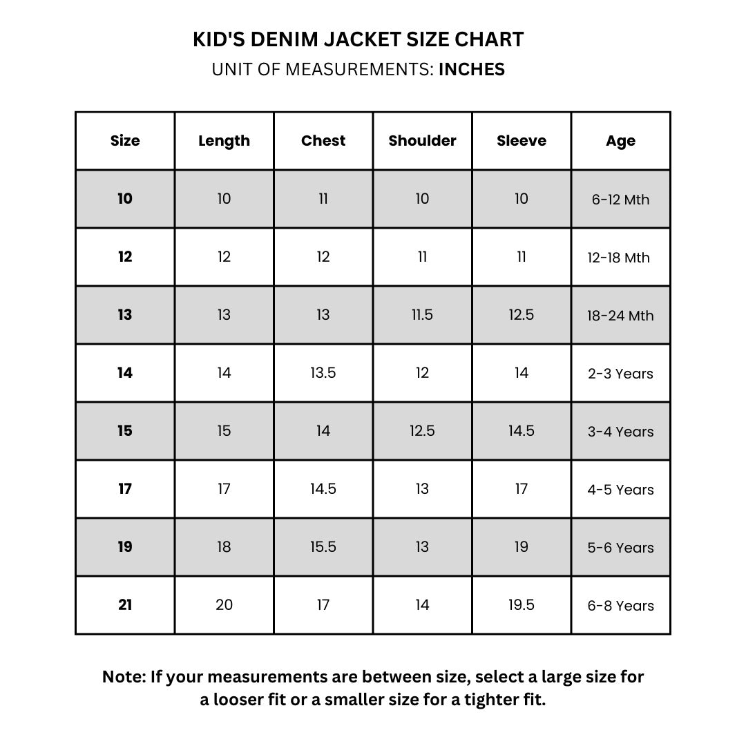 6Mth- 8Yrs Henry Faded Light Blue Denim Jacket For Kids KJ21