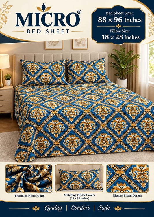 3Pc Double Bed Sheet BS136