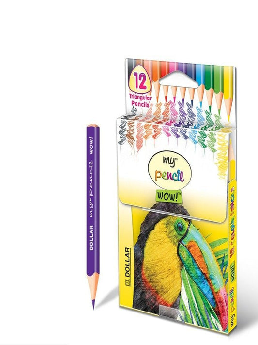 Dollar Color Small Pencils Pack of 12 Triangle PB112