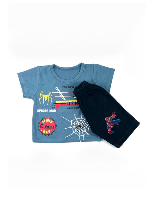 3Mth - 9Mth Spider Man Blue Baba Suit For Newborns RZ NBS503
