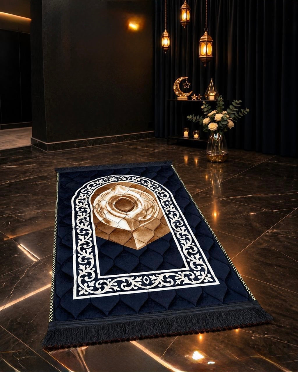 Navy Blue Jae-Namaz / Prayer Mat 70 x 105 Multidesign JAE13