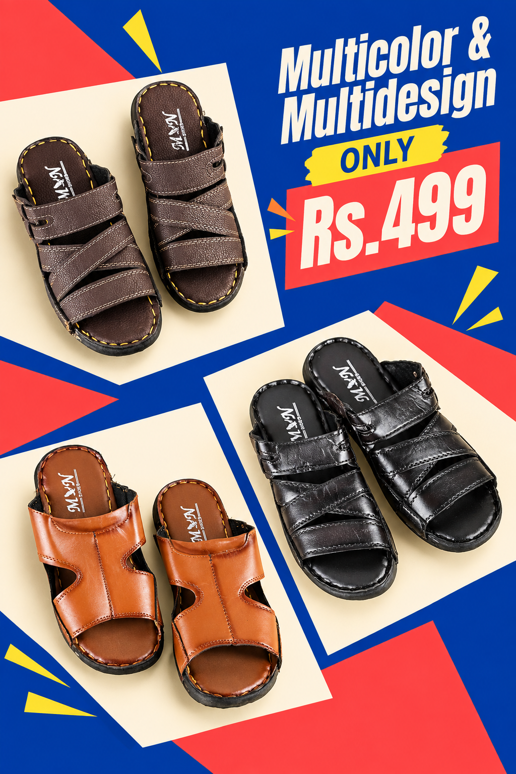 Multicolor & Multidesign Casual Slippers for Men MC174